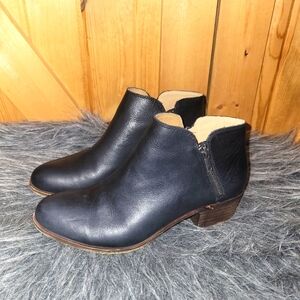 Lucky Brand Black Leather Ankle Booties